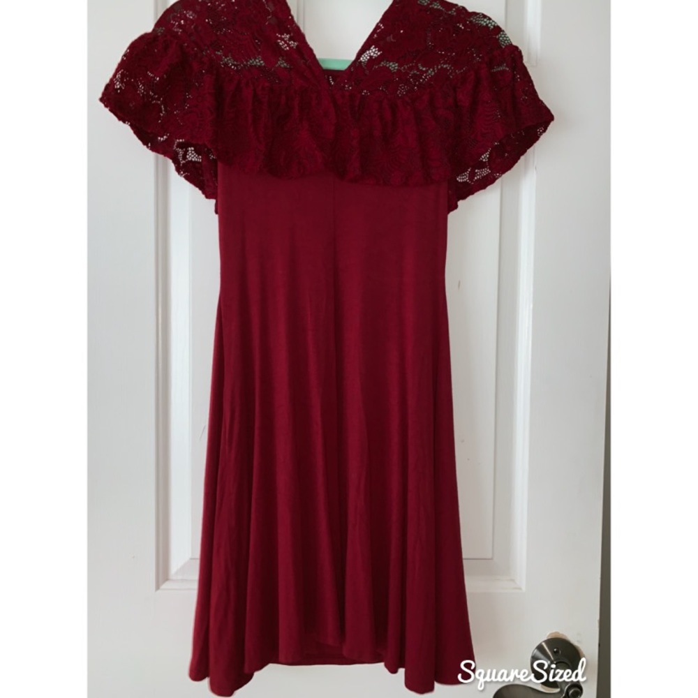 Red, dinner dress
